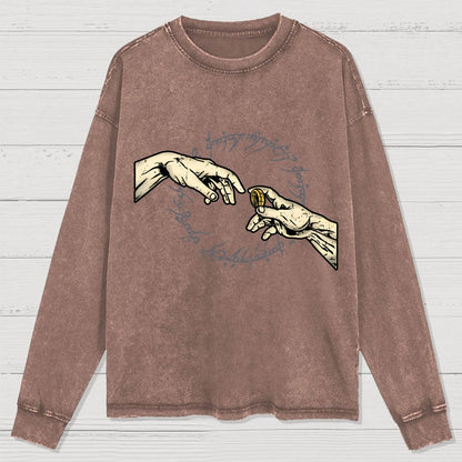 Creation Of The Circle Washed Long Sleeve Tee