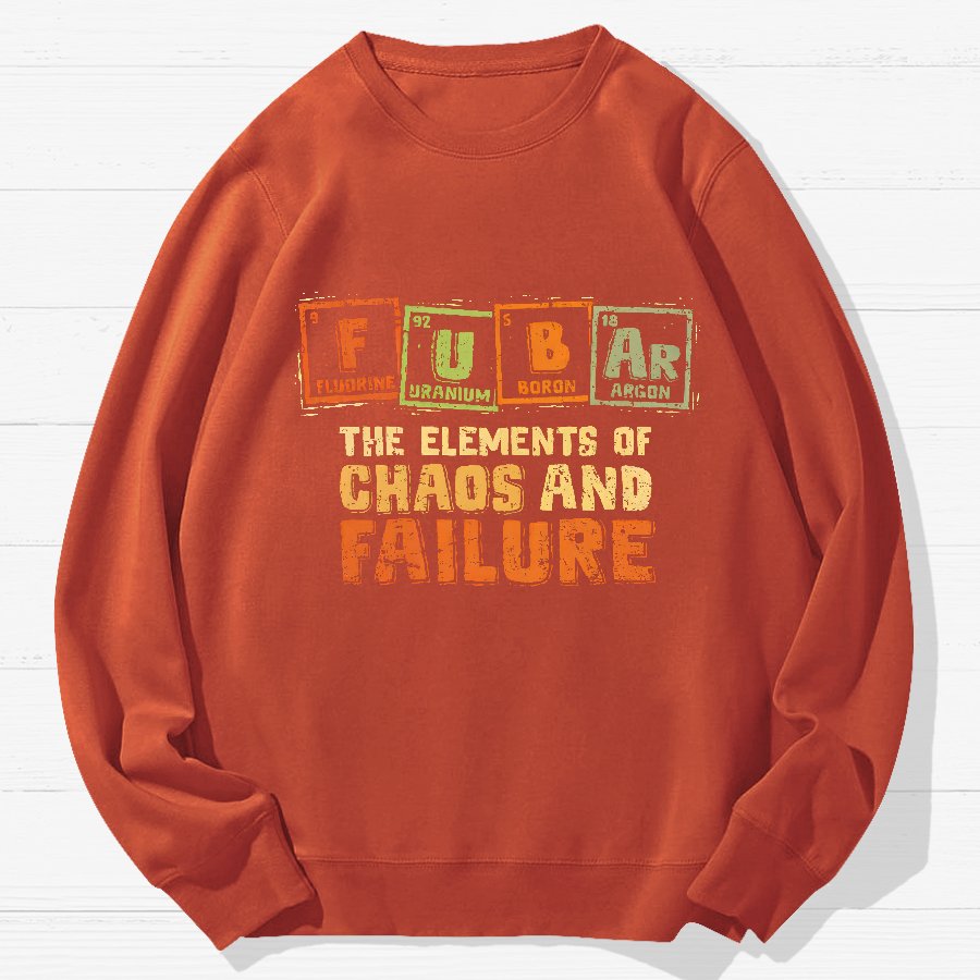 Elements Of Chaos And Failure Geek Cotton Sweatshirt