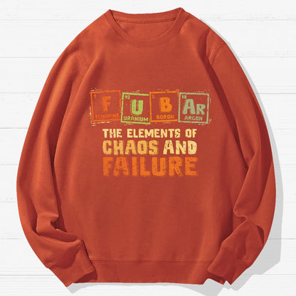 Elements Of Chaos And Failure Geek Cotton Sweatshirt