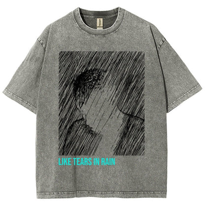 Like Tears In Rain Vintage Distressed T-shirt