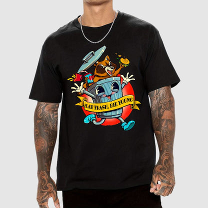 Eat Trash Die Young Vintage Cartoon Classic Geek T-Shirt
