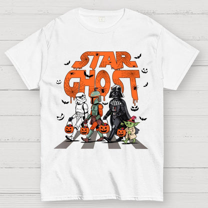 Star Ghost Halloween Galaxy Walking Halloween Unisex Geek T-Shirt