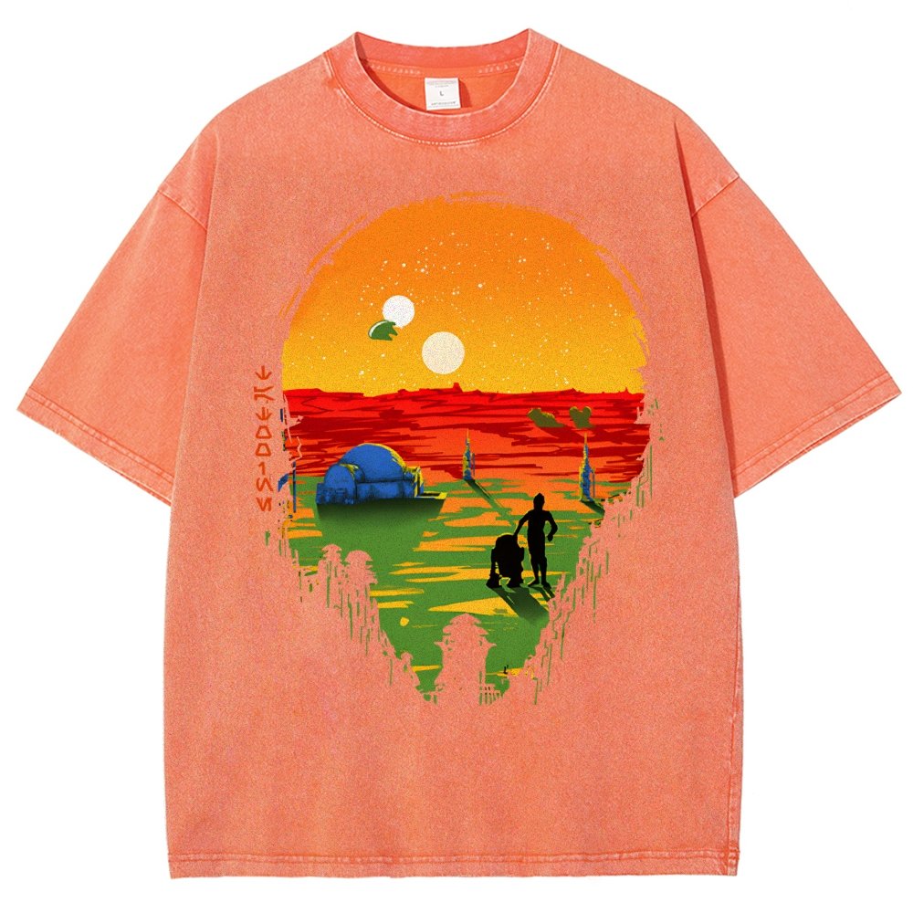 A Mysterious Planet Distant Away II Vintage Distressed T-shirt