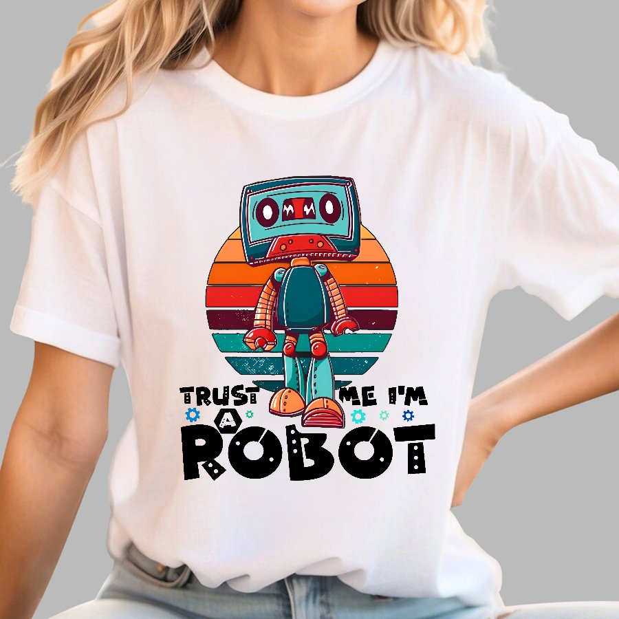 Trust Me I'm A Robot Funny Robotic Sci Fi Vintage Geek T-Shirt