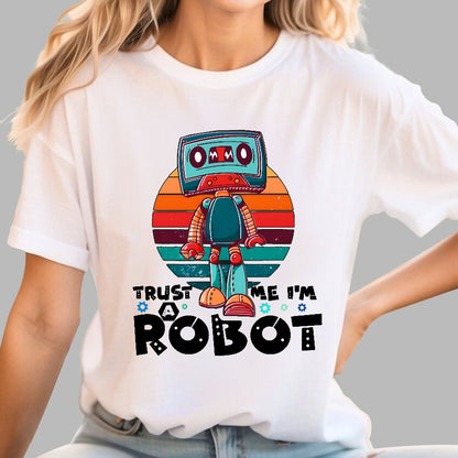 Trust Me I'm A Robot Funny Robotic Sci Fi Vintage Geek T-Shirt