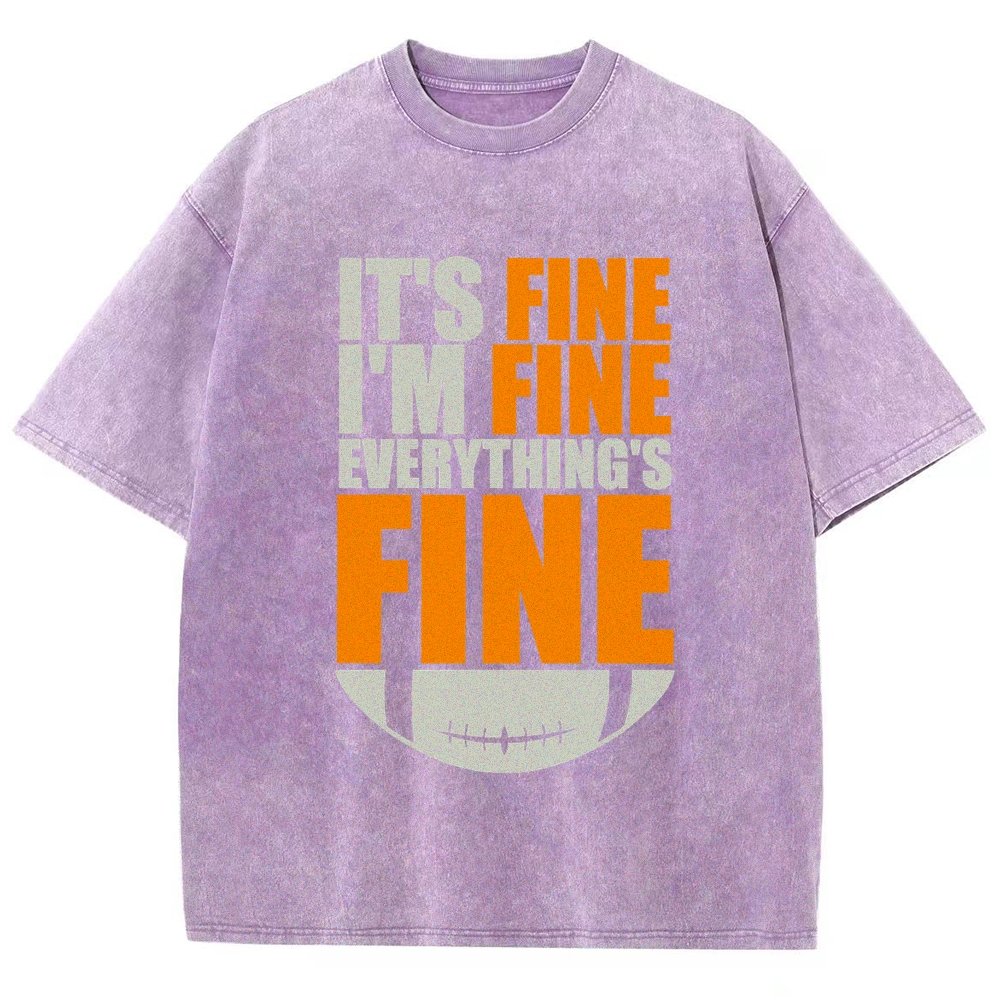 Browns It's Fine I'm Fine Everything's Fine Vintage Distressed T-shirt