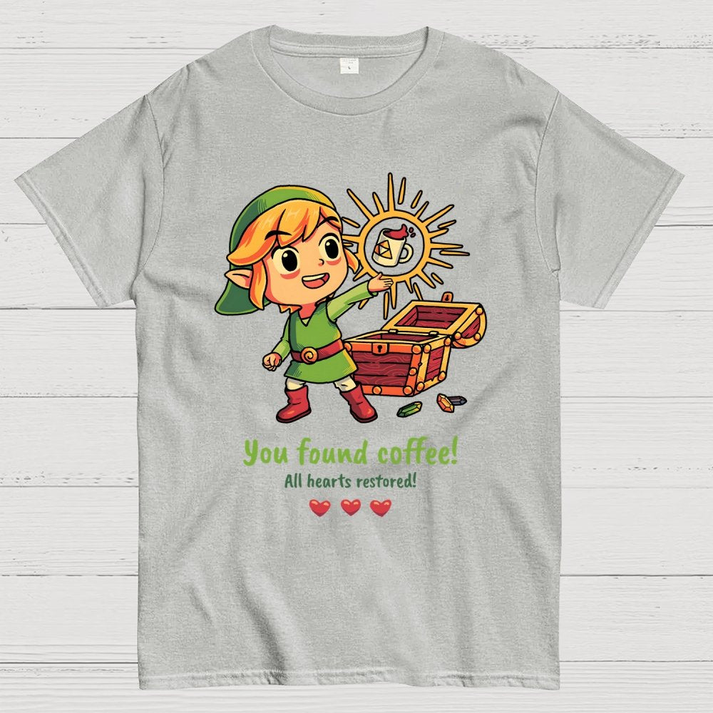 You Found Coffee All Hearts Restored  Funny Gaming Geek T-Shirt