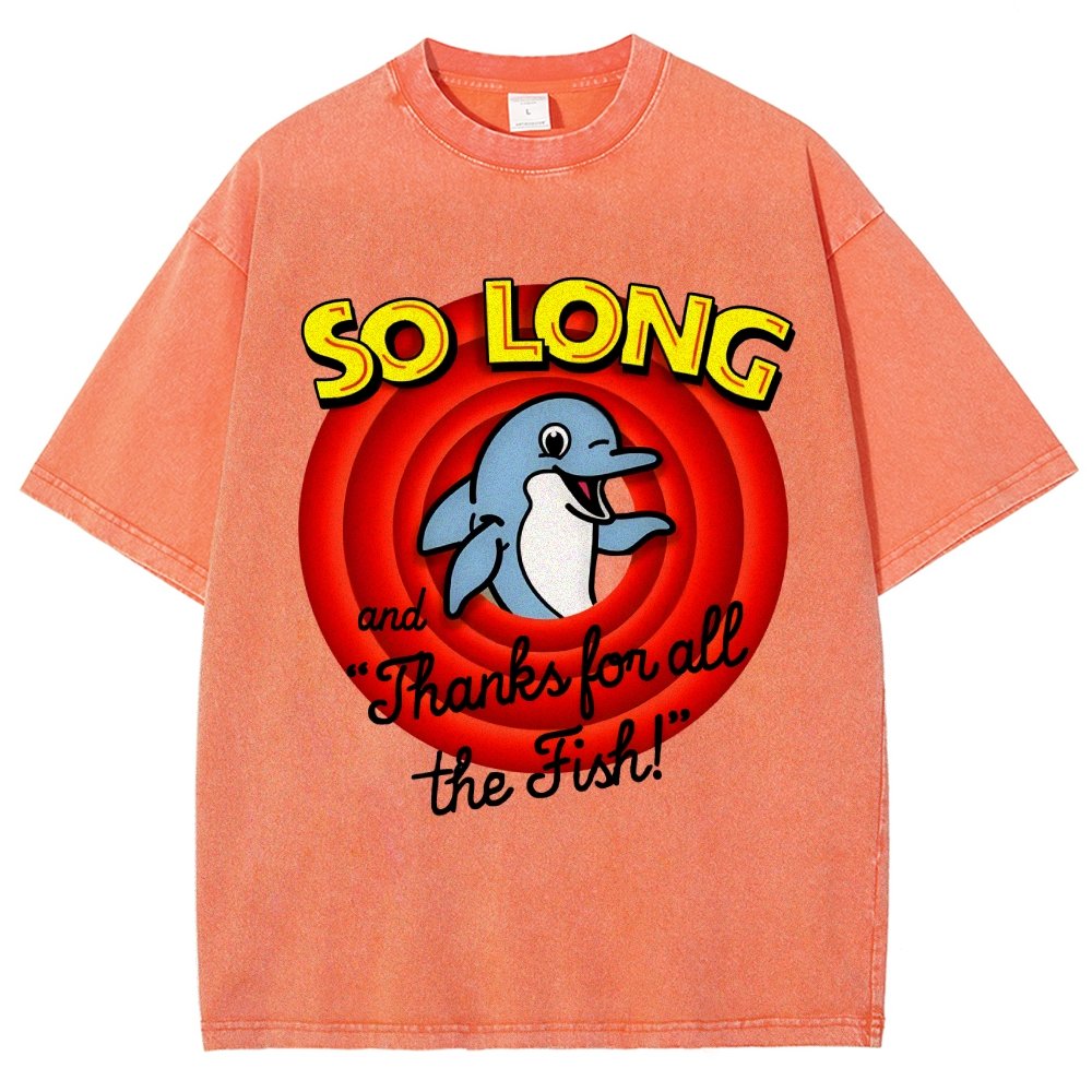 So Long And Thanks For All The Fish Vintage Distressed T-shirt