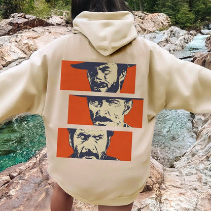 Buono Brutto Cattivo Printed Back Unisex Cotton Hoodie