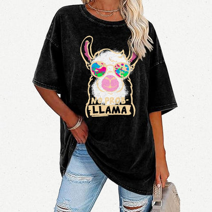 No probllama Vintage Distressed T-shirt