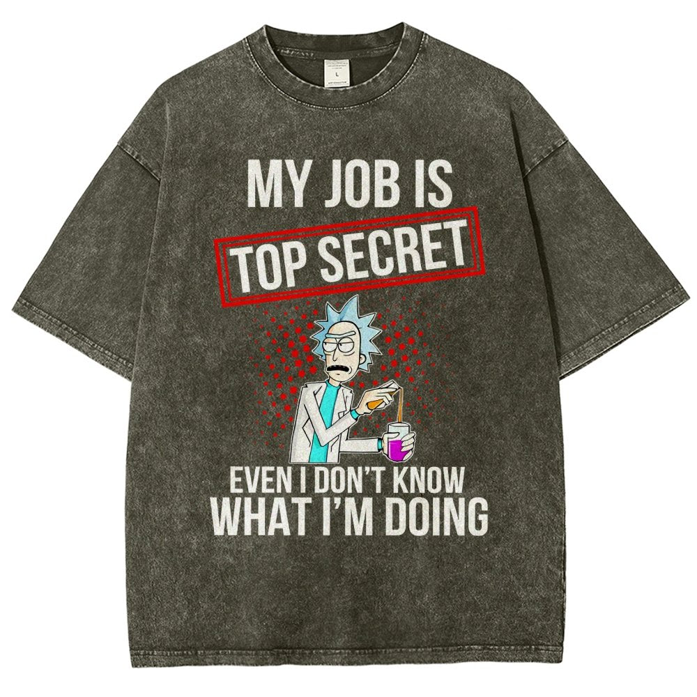 My Job Istop Secret Vintage Distressed T-shirt