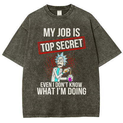 My Job Istop Secret Vintage Distressed T-shirt