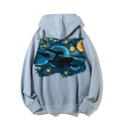 Printed Back Cotton Hoodie