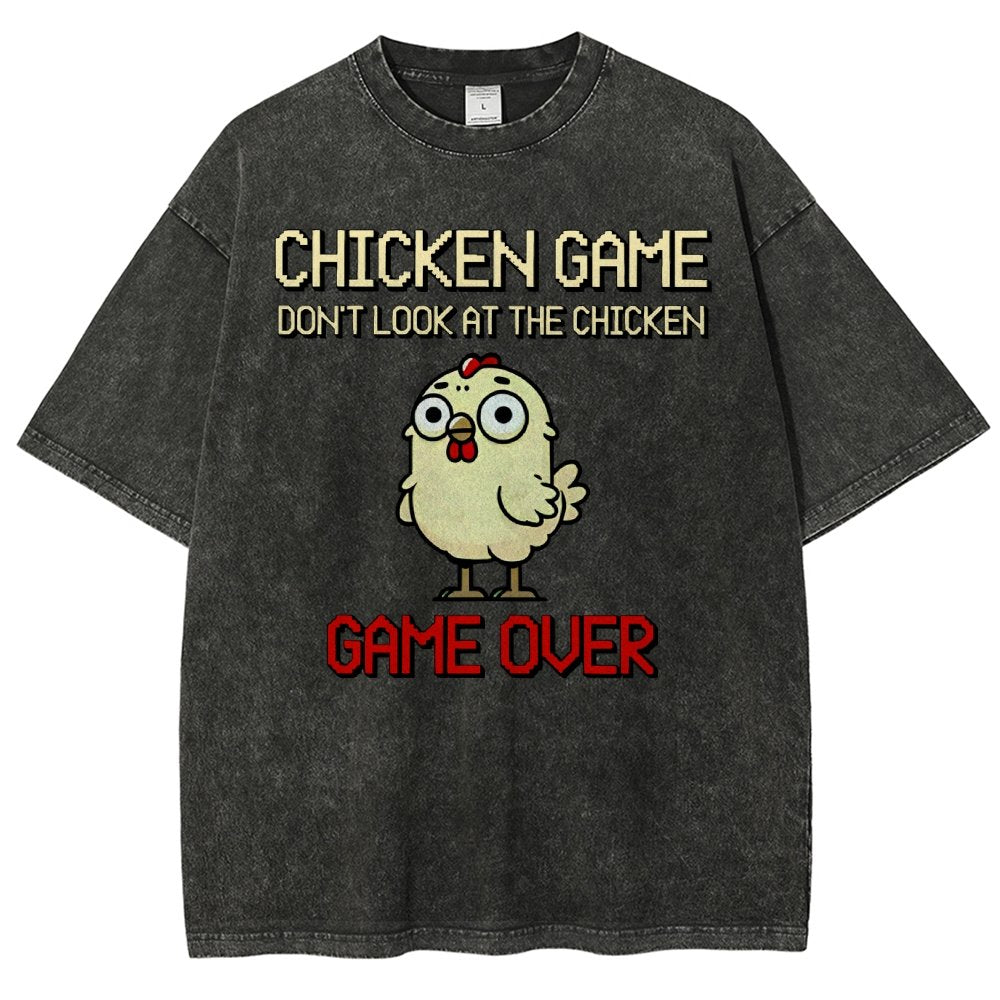 Chicken-game Vintage Distressed T-shirt