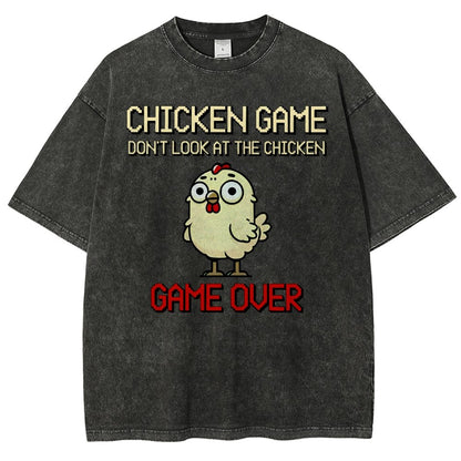 Chicken-game Vintage Distressed T-shirt
