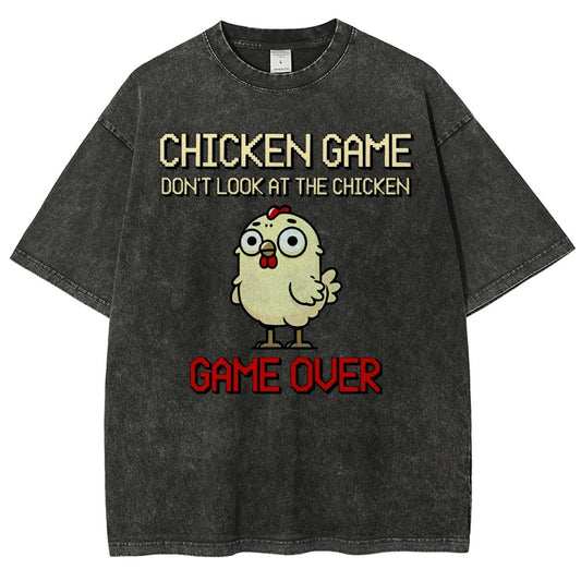 Chicken-game Vintage Distressed T-shirt