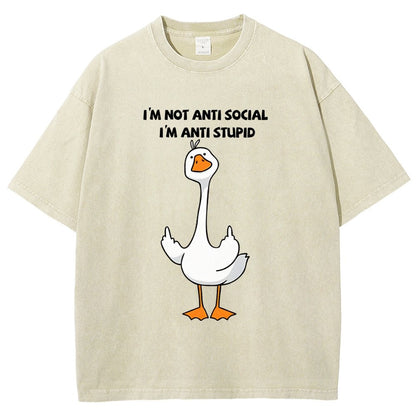 I’M Not Antisocial I’M Antistupid Vintage Distressed T-shirt