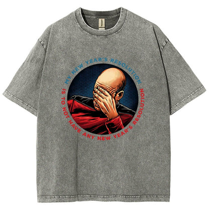 No New Year’s Resolution Vintage Distressed T-shirt