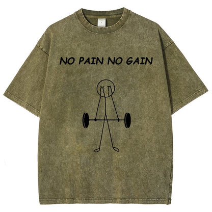 No Pain No Gain Vintage Distressed T-shirt