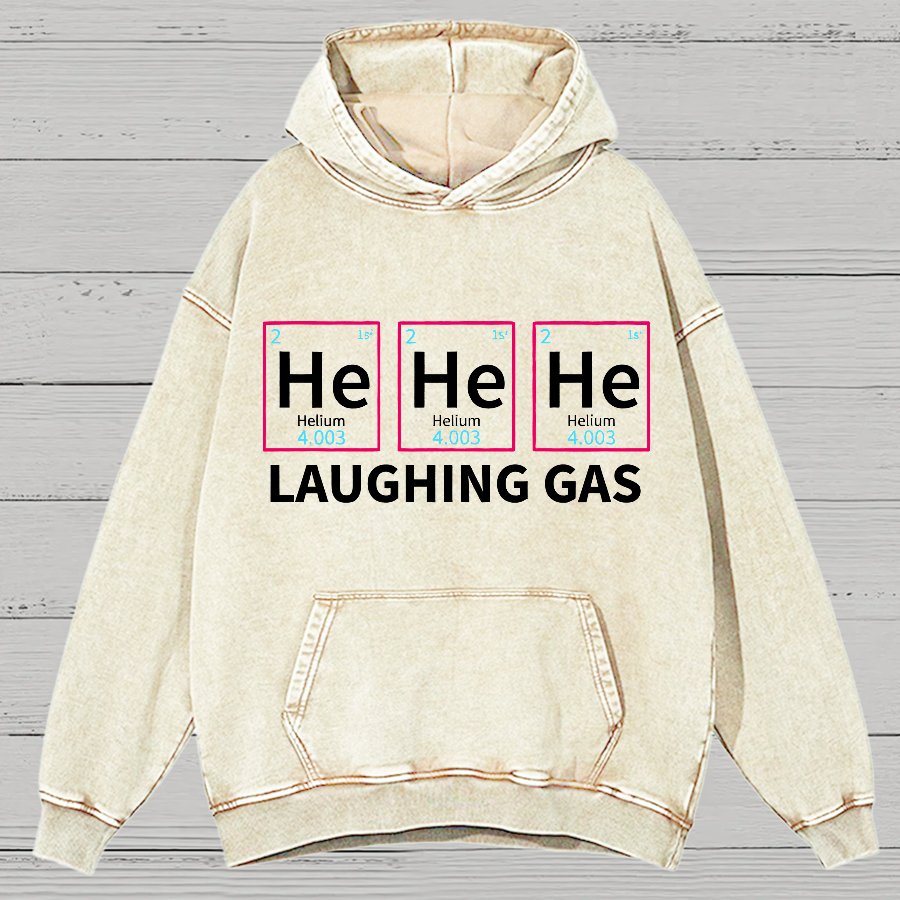 Laughing Gas Periodic Table of Elements Vintage Distressed Hoodie