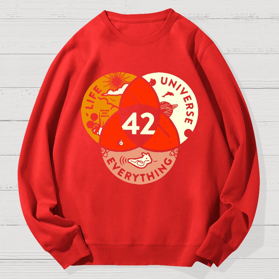 42 The Answer To Life The Universe And Everything Geek Cotton Sweatshirt