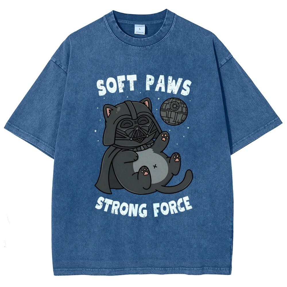 Soft Paws Strong Force Vintage Distressed T-shirt