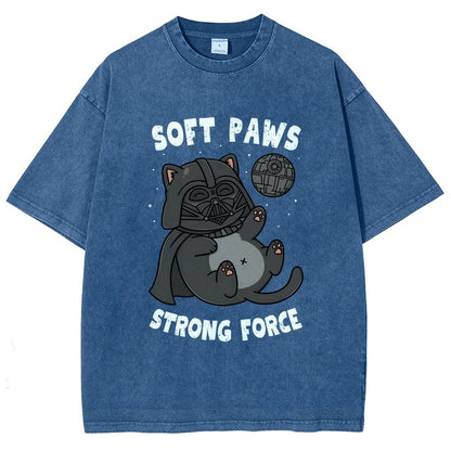 Soft Paws Strong Force Vintage Distressed T-shirt