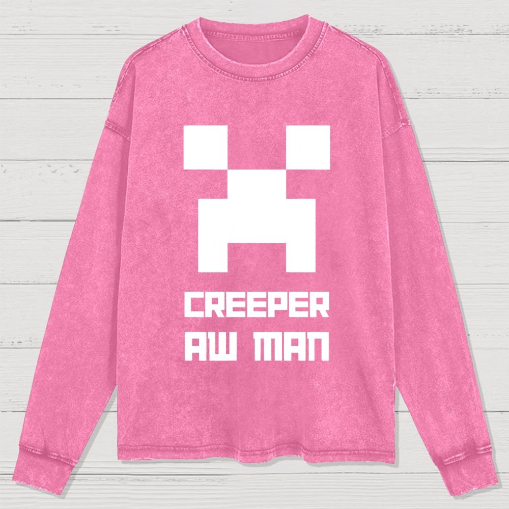 Creeper, Aw Man Washed Long Sleeve Tee