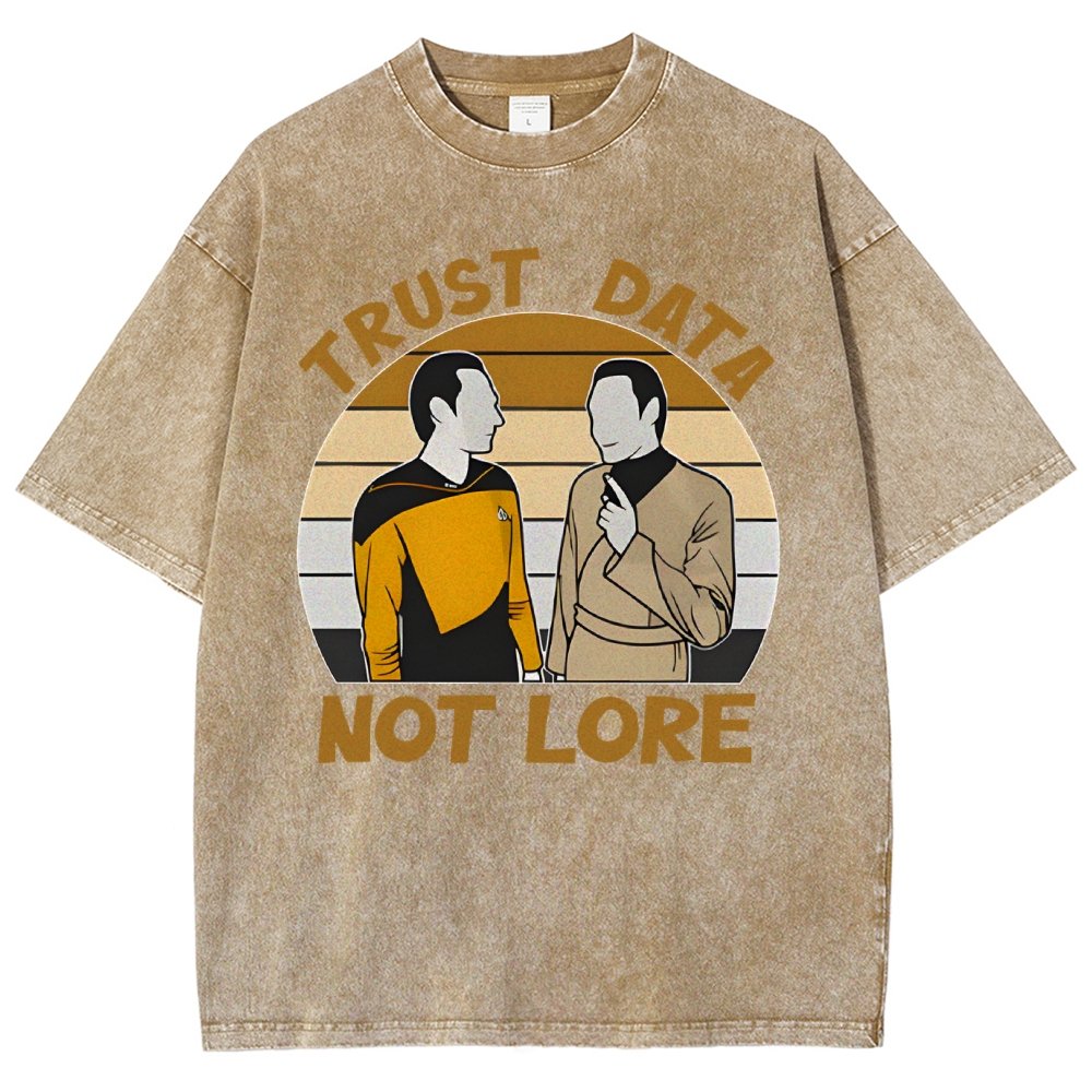 Trust Data Not Lore Vintage Distressed T-shirt
