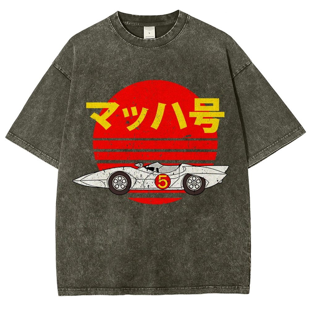 Mach 5 Retro  Vintage Distressed T-shirt