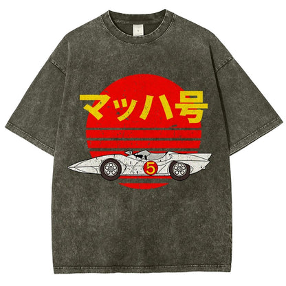 Mach 5 Retro  Vintage Distressed T-shirt