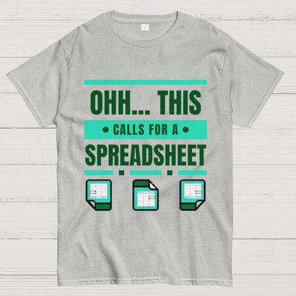 This Calls For A Spreadsheet Office Software Unisex Geek T-Shirt