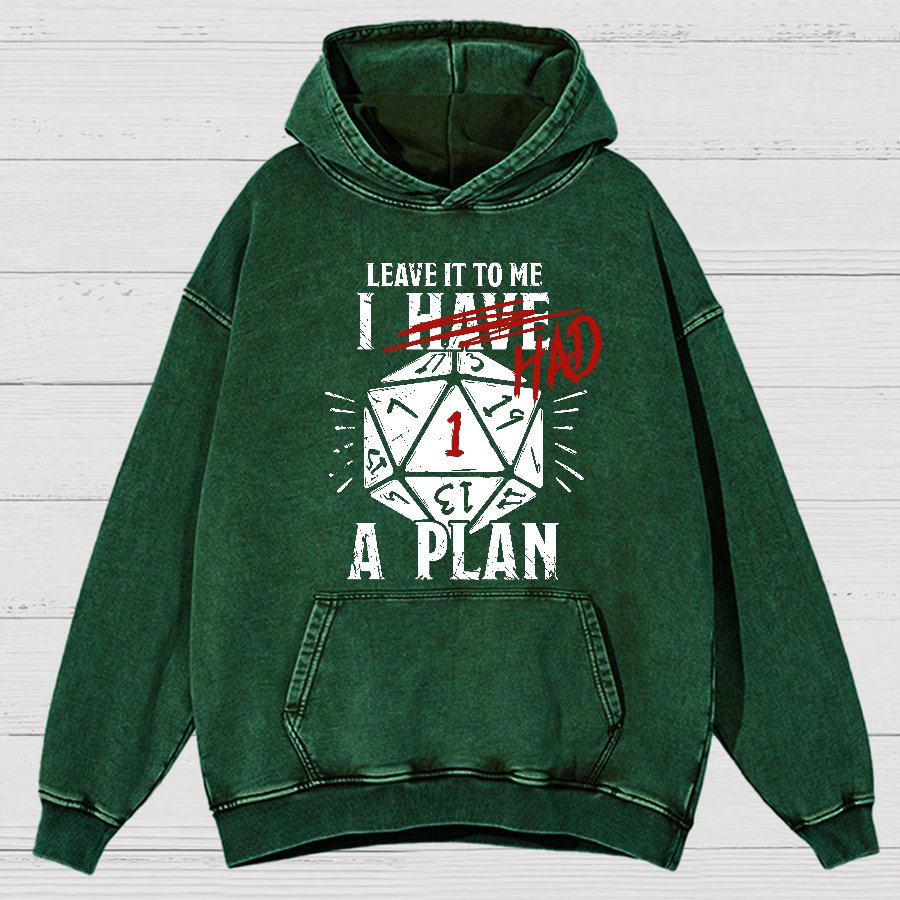 I Had A Plan Nerdy Vintage Distressed Hoodie