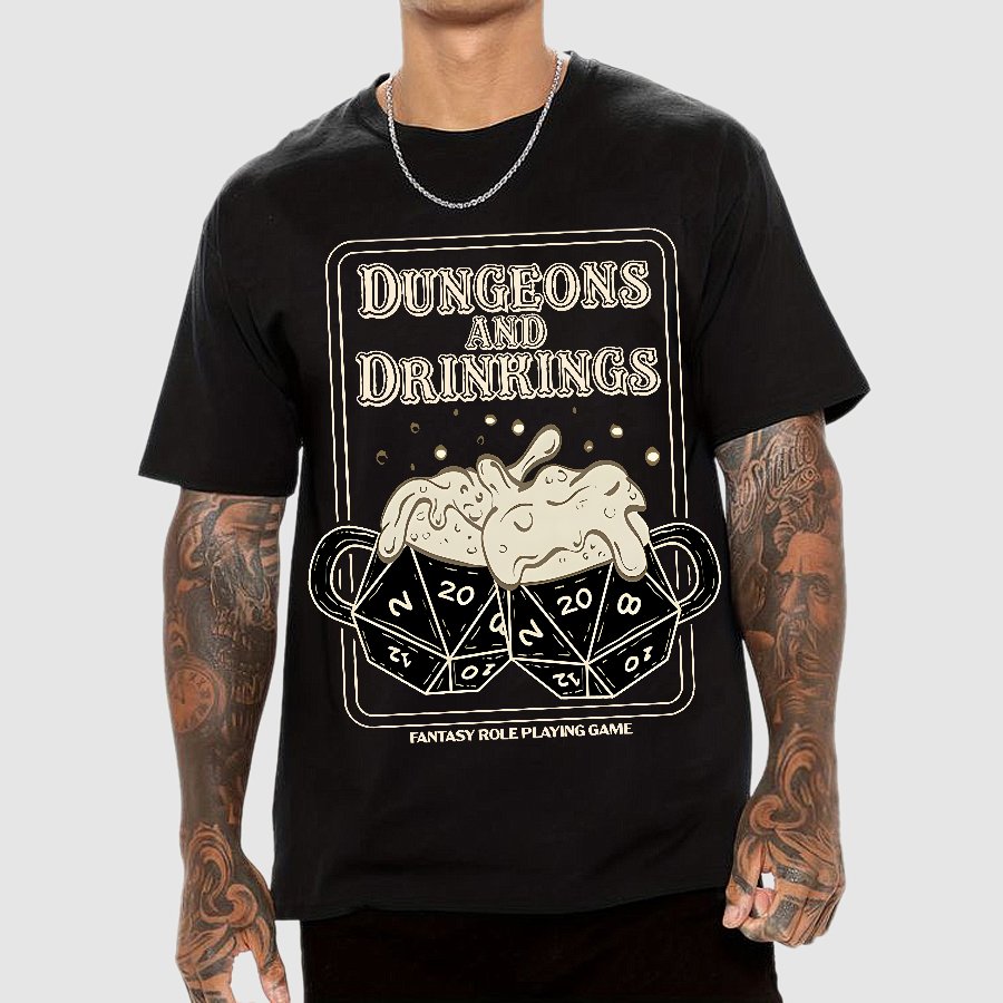Dungeons and Drinkings Geek T-Shirt