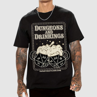 Dungeons and Drinkings Geek T-Shirt