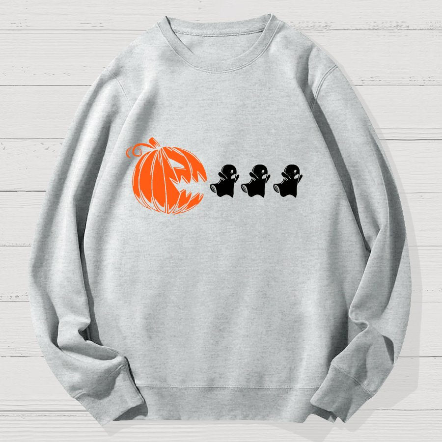 Funny Halloween Ghost Geek Cotton Sweatshirt