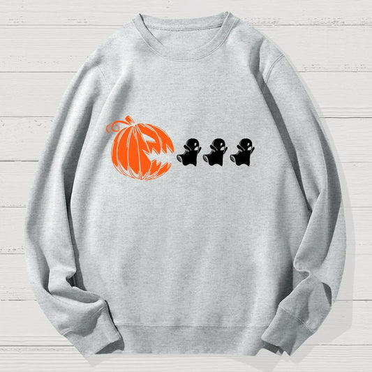 Funny Halloween Ghost Geek Cotton Sweatshirt