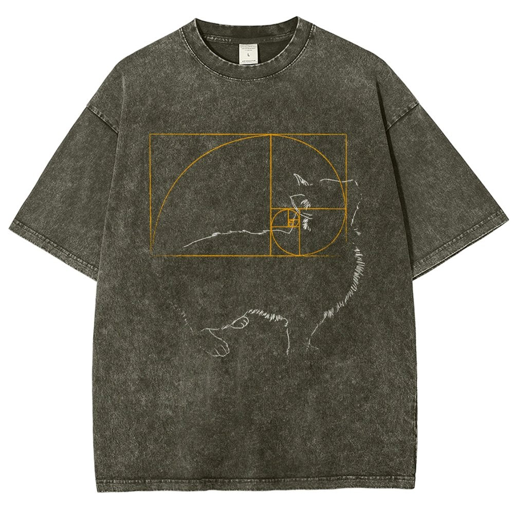 Golden Cat Vintage Distressed T-shirt