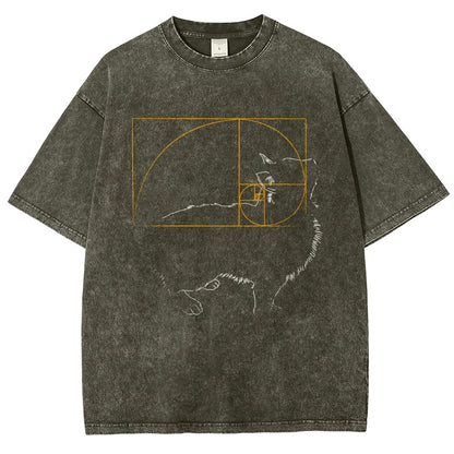 Golden Cat Vintage Distressed T-shirt