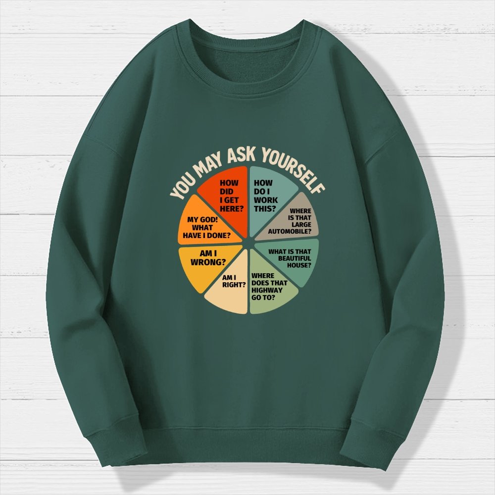 You May Ask Yourself  Geek Cotton Sweatshirt