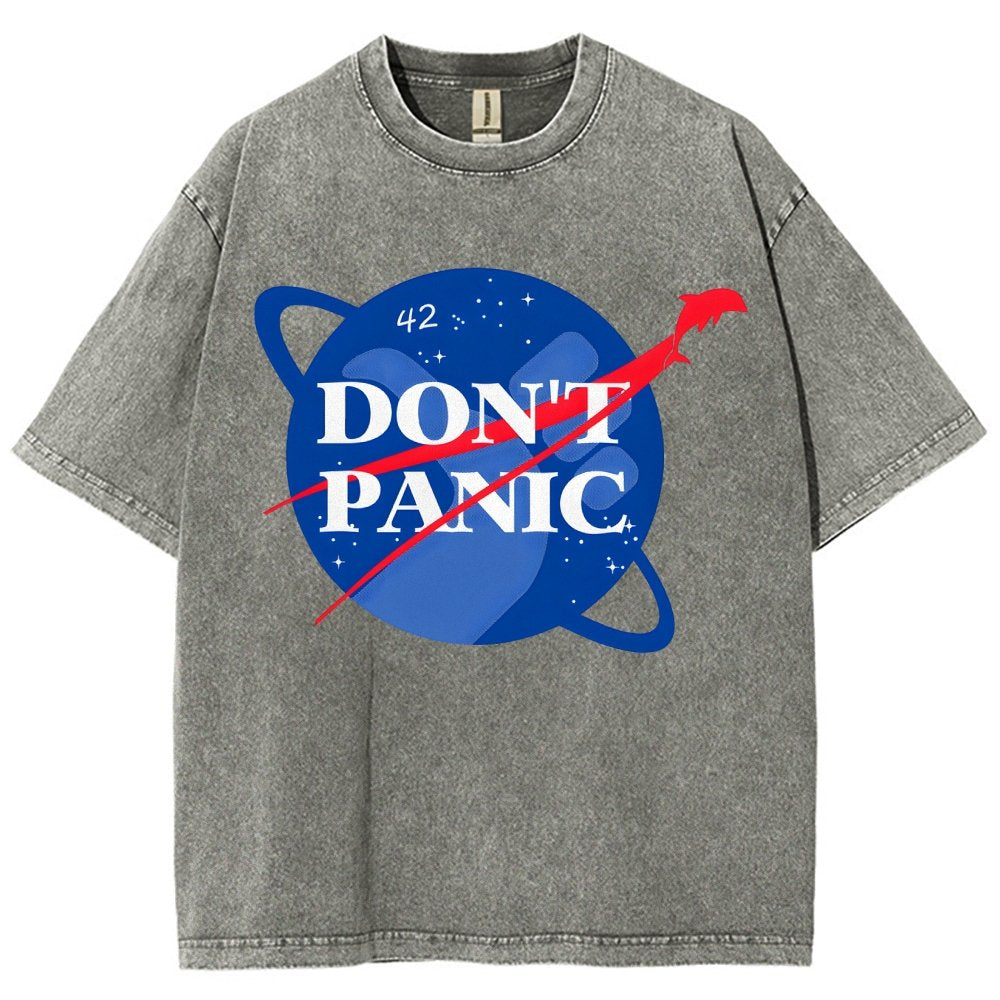 Don't Panic Vintage Distressed T-shirt