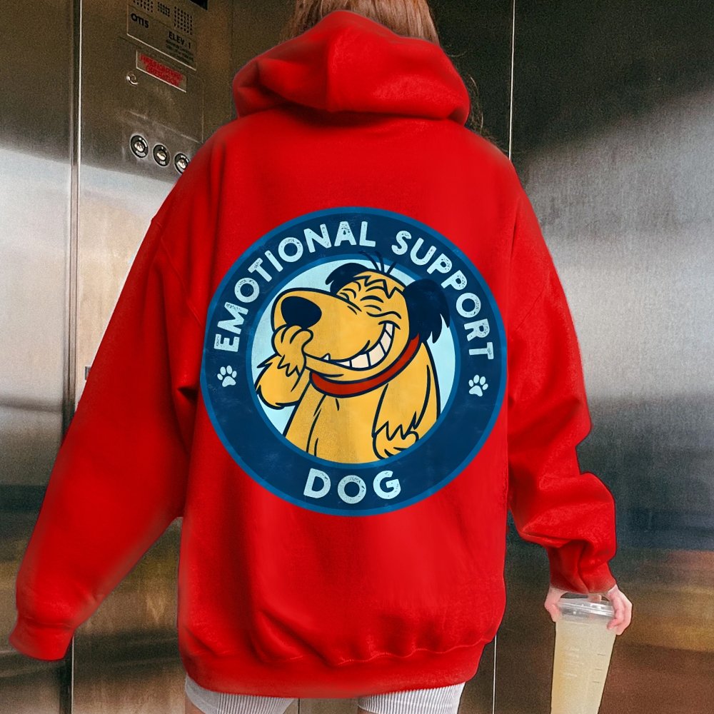Dog Support Or Not? Printed Back Unisex Cotton Hoodie