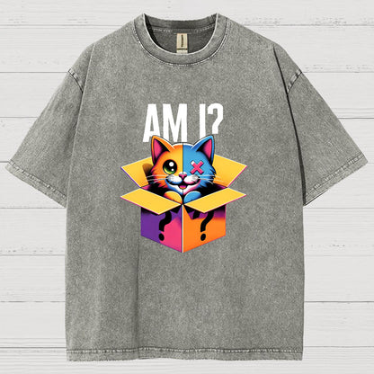 Schrodinger's Cat Shirt, Am I Vintage Distressed T-shirt