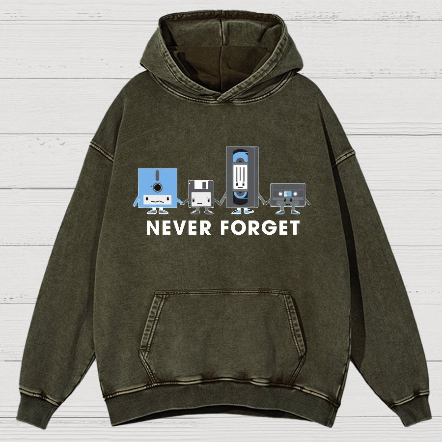 Never Forget Vintage Distressed Hoodie