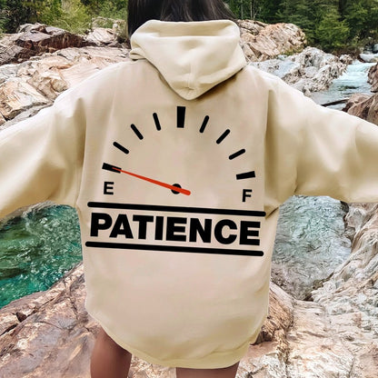 funny patience Printed Back Unisex Cotton Hoodie