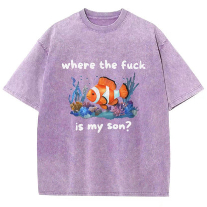 Where The F*ck Is My Son Vintage Distressed T-shirt