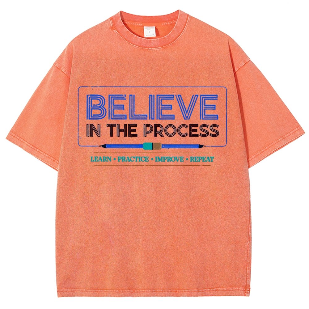 Believe in the Process Vintage Distressed T-shirt