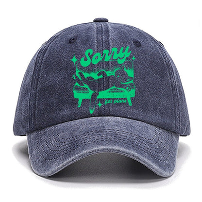 Sorry Got Plans Funny Cat Cotton Hat
