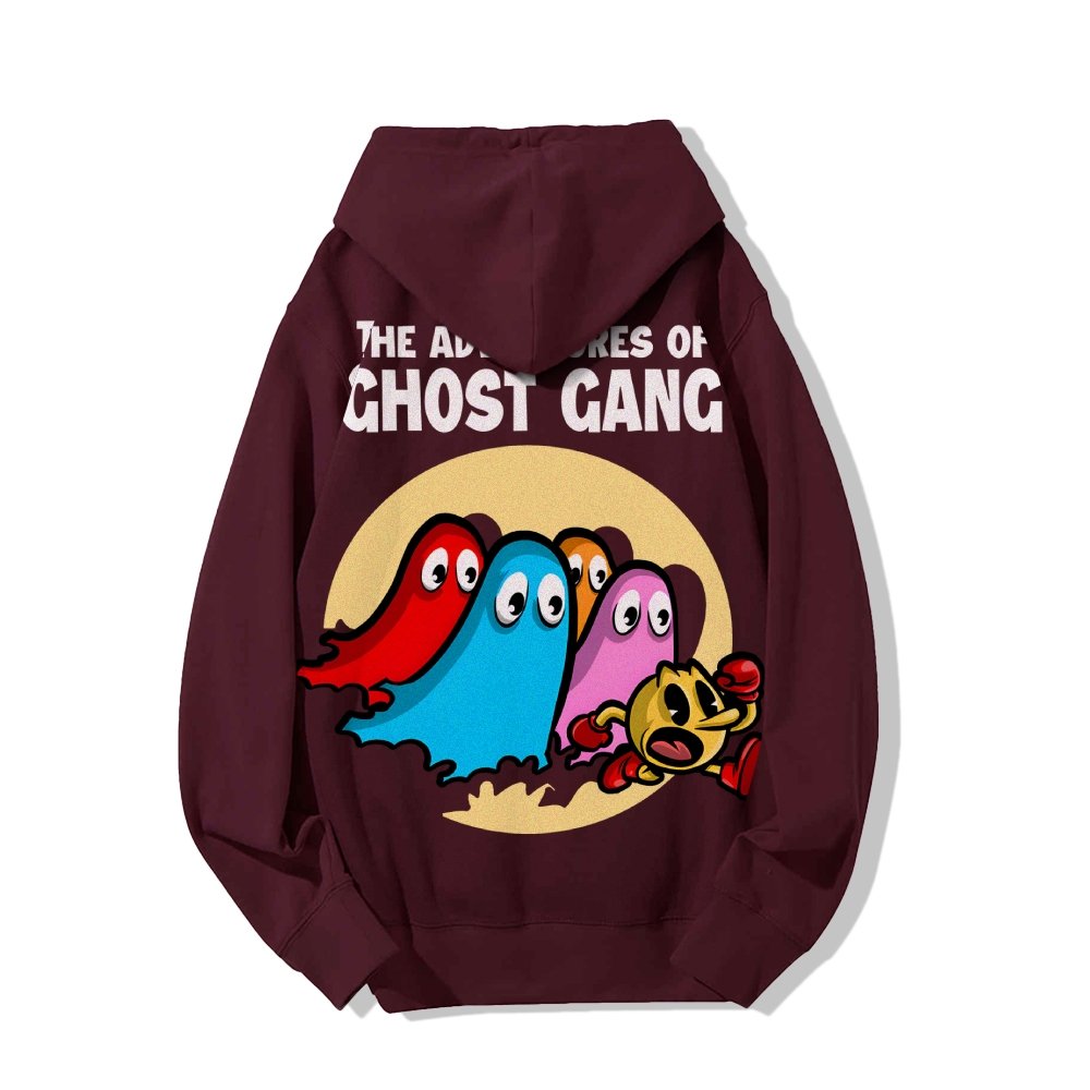 The Adventures Of Ghost Gang Printed Back Cotton Hoodie
