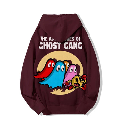 The Adventures Of Ghost Gang Printed Back Cotton Hoodie